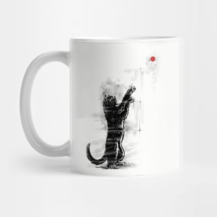 Cat with Red Dot Mug